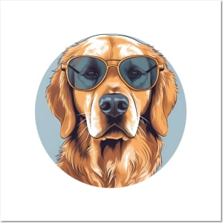 Golden Retriever Sunglasses Posters and Art